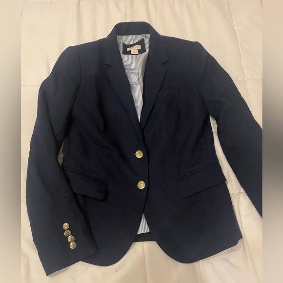 J. Crew Navy Blue Blazer - Size 2 - Picture 1 of 3
